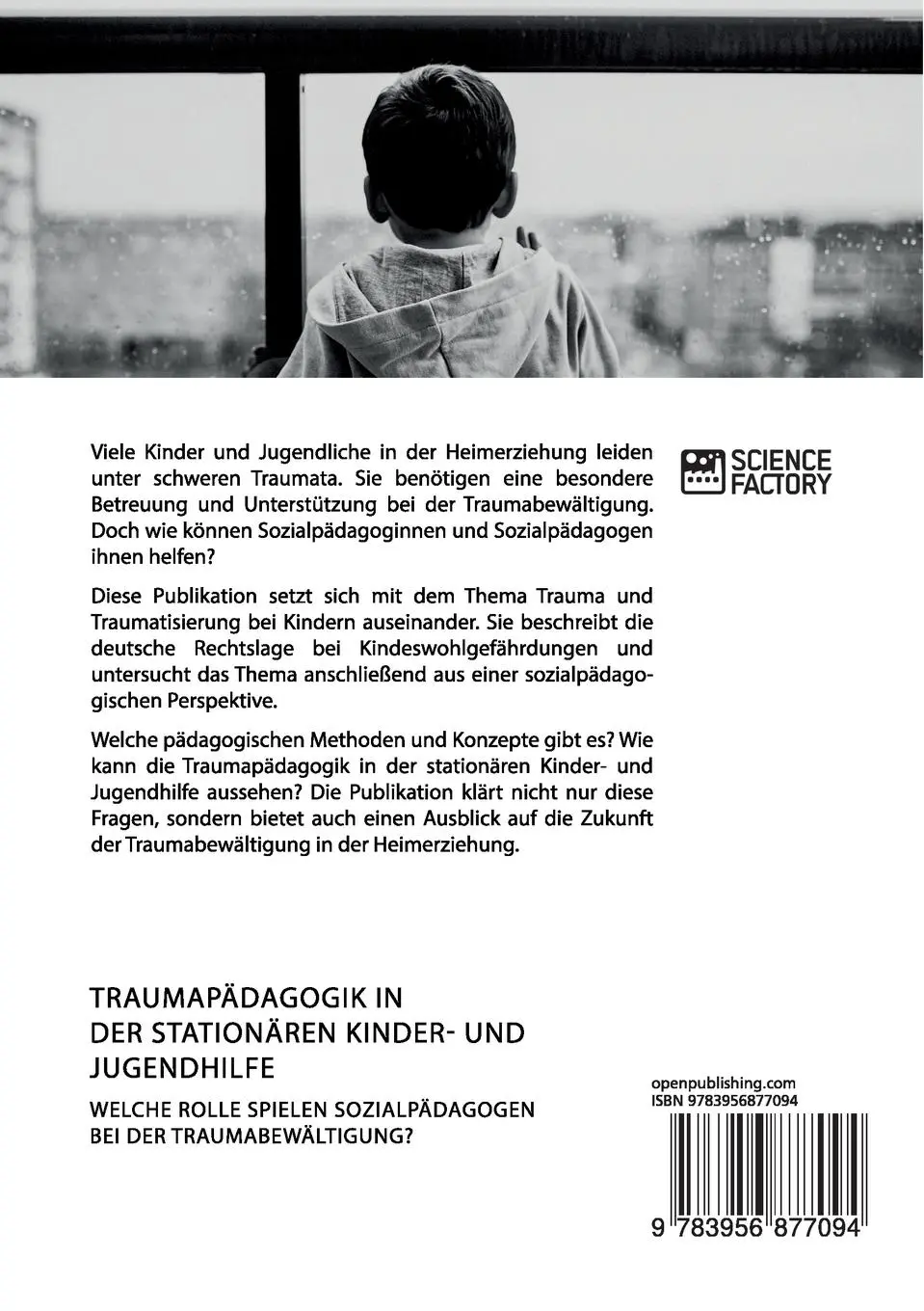 Rückseite: 9783956877094 | Traumapädagogik in der stationären Kinder- und Jugendhilfe. Welche...