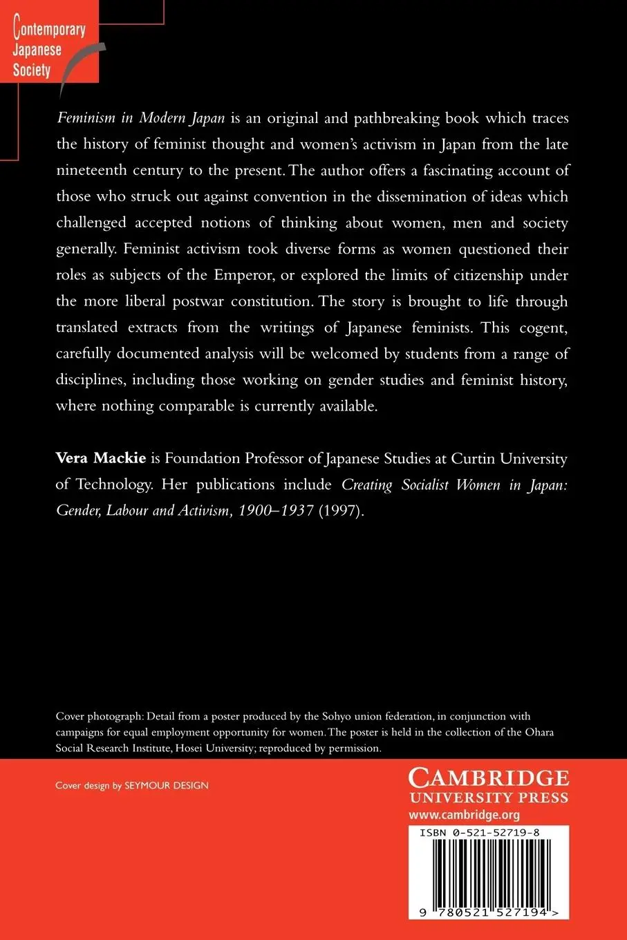 Rückseite: 9780521527194 | Feminism in Modern Japan | Citizenship, Embodiment and Sexuality