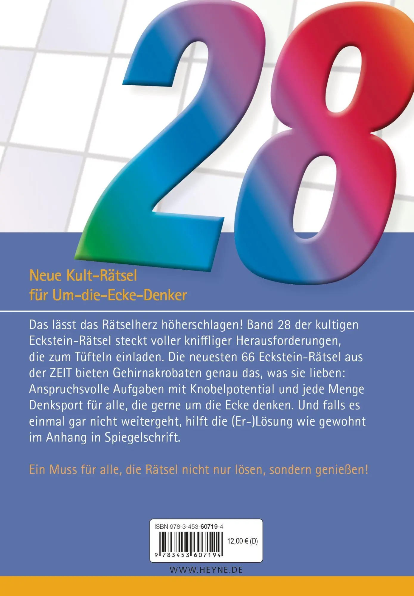 Bild: 9783453607194 | Um die Ecke gedacht 28 | 66 Kreuzworträtsel aus der ZEIT | Eckstein
