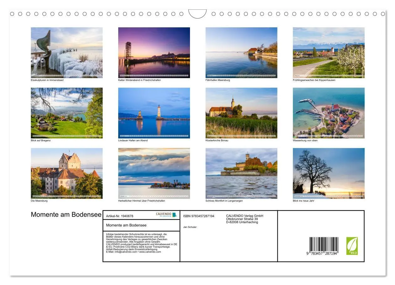 Bild: 9783457287194 | Momente am Bodensee (Wandkalender 2026 DIN A3 quer), CALVENDO...