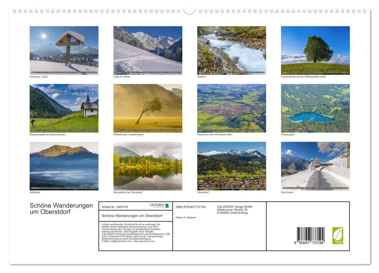 Bild: 9783457737194 | Schöne Wanderungen um Oberstdorf (hochwertiger Premium Wandkalender...
