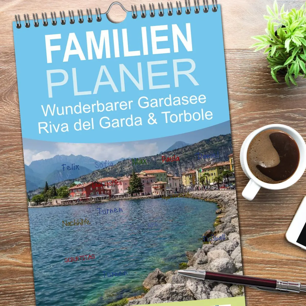 Bild: 9783516517194 | Familienplaner 2026 - WUNDERBARER GARDASEE Riva del Garda und...