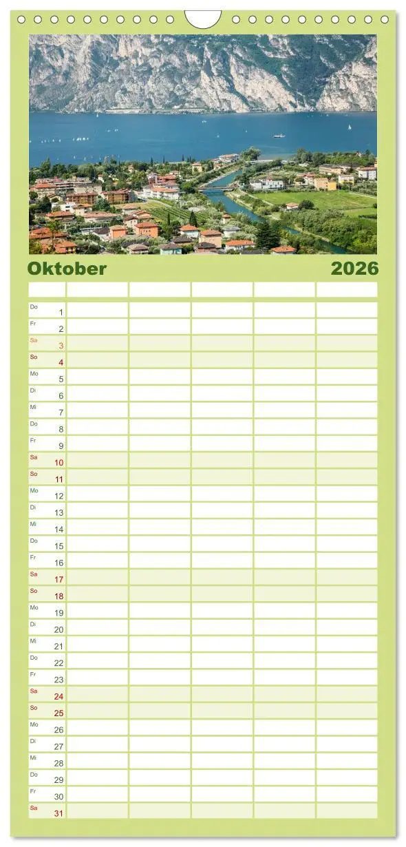 Bild: 9783516517194 | Familienplaner 2026 - WUNDERBARER GARDASEE Riva del Garda und...