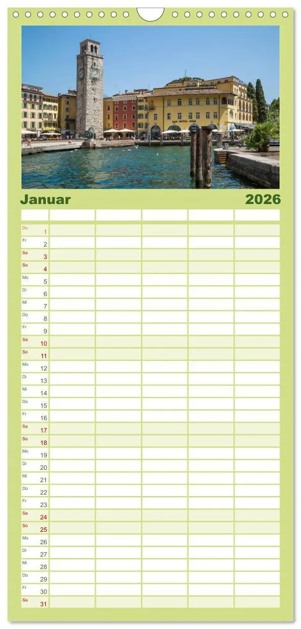 Bild: 9783516517194 | Familienplaner 2026 - WUNDERBARER GARDASEE Riva del Garda und...