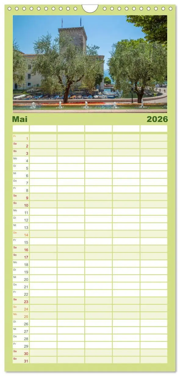 Bild: 9783516517194 | Familienplaner 2026 - WUNDERBARER GARDASEE Riva del Garda und...
