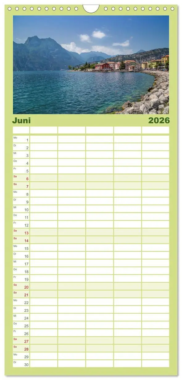 Bild: 9783516517194 | Familienplaner 2026 - WUNDERBARER GARDASEE Riva del Garda und...