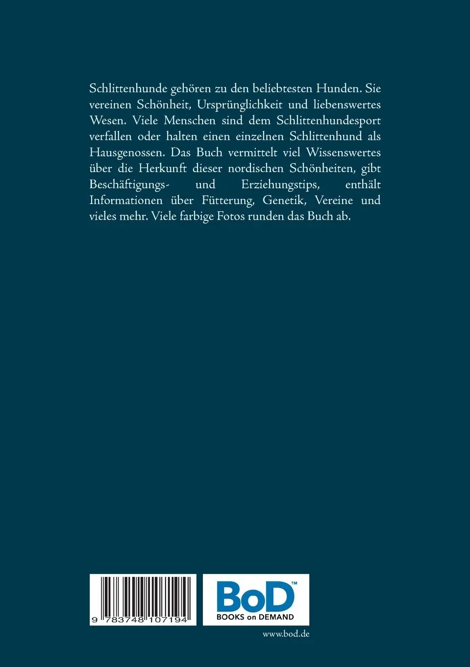 Rückseite: 9783748107194 | Das kleine Schlittenhunde-Buch | A. Ketschau | Taschenbuch | 228 S.