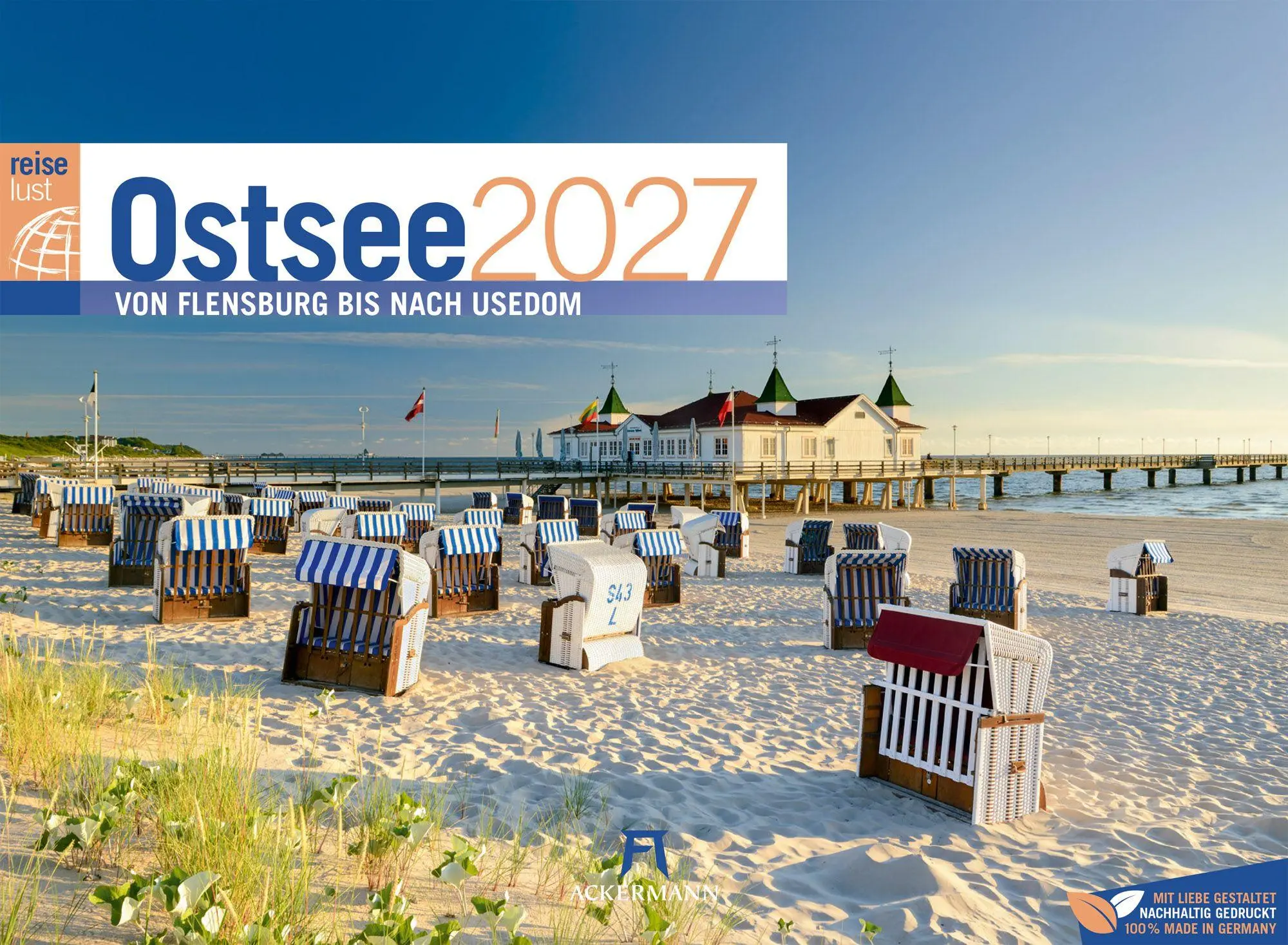 Cover: 9783838437194 | Ostsee ReiseLust Kalender 2027 von Flensburg bis nach Usedom | GmbH