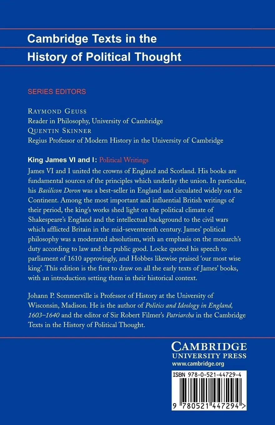 Rückseite: 9780521447294 | King James VI and I | Political Writings | James (u. a.) | Taschenbuch