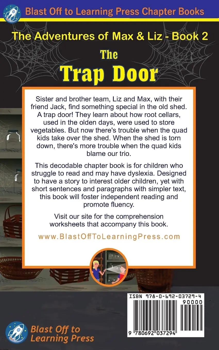 Rückseite: 9780692037294 | The Trap Door - The Adventures of Max &amp; Liz - Book 2 | Orlassino