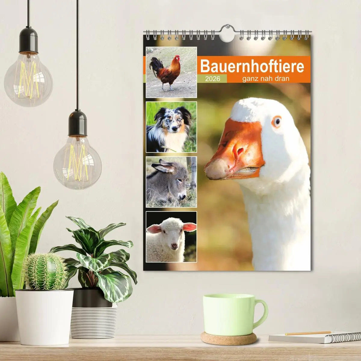 Bild: 9783516367294 | Bauernhoftiere, ganz nah dran (Wandkalender 2026 DIN A4 hoch),...