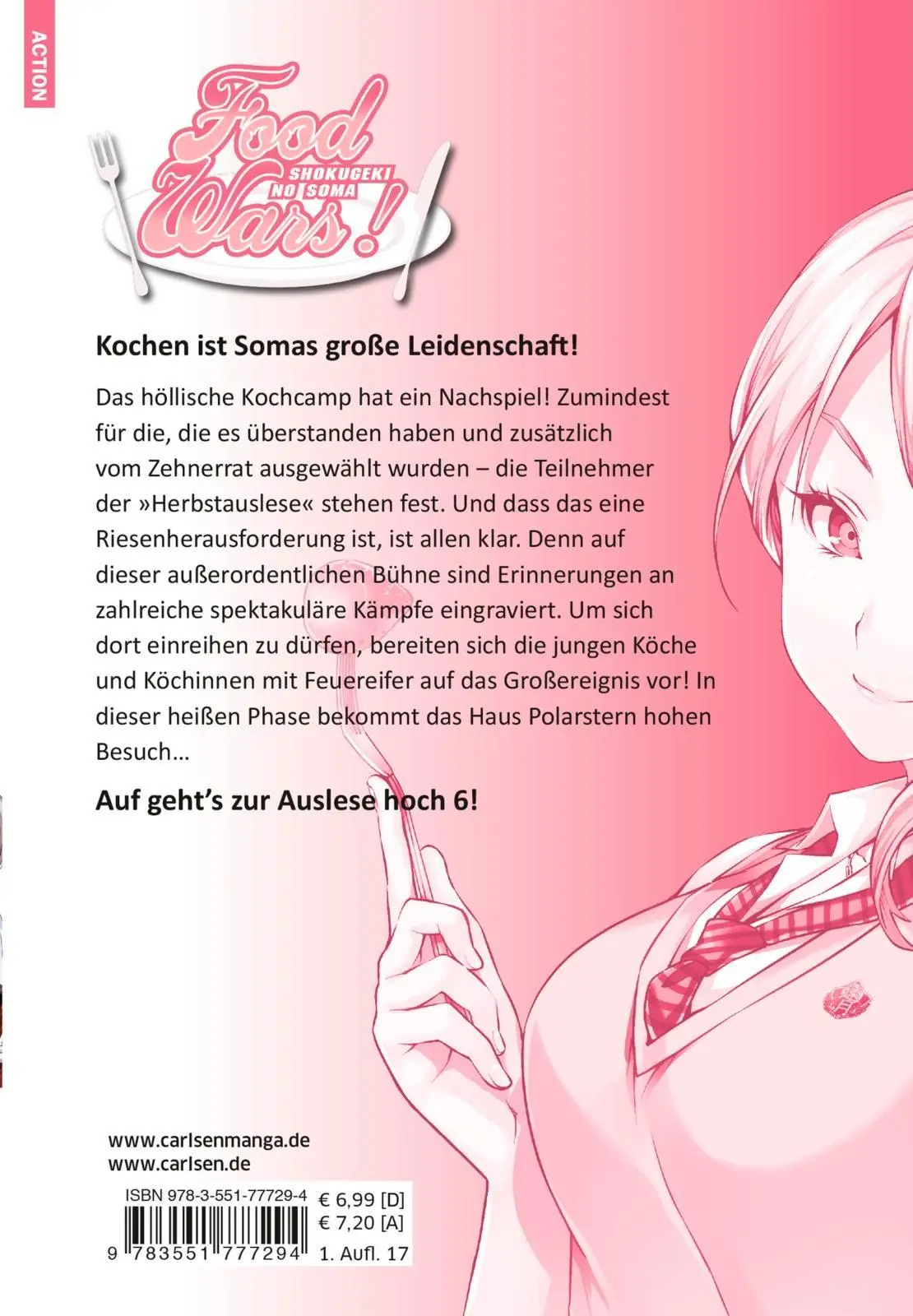 Rückseite: 9783551777294 | Food Wars - Shokugeki No Soma 06 | Yuto Tsukuda | Taschenbuch | 192 S.
