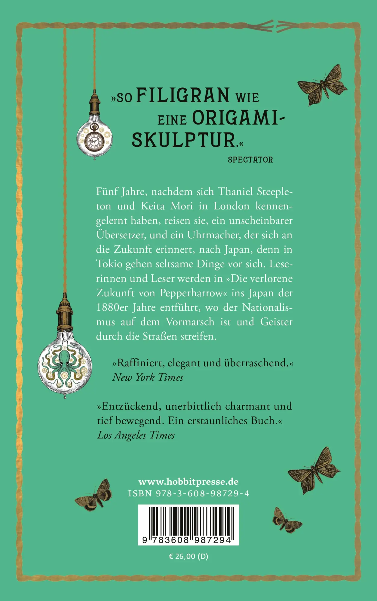 Rückseite: 9783608987294 | Die verlorene Zukunft von Pepperharrow | Natasha Pulley | Buch | 2023
