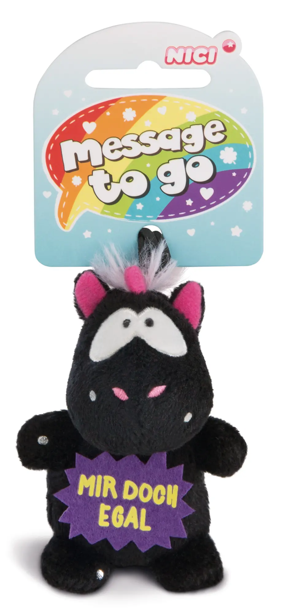 Cover: 4012390427394 | Nici 42739 Einhorn Carbon Flash MIR DOCH EGAL 8cm mit Loop | 42739