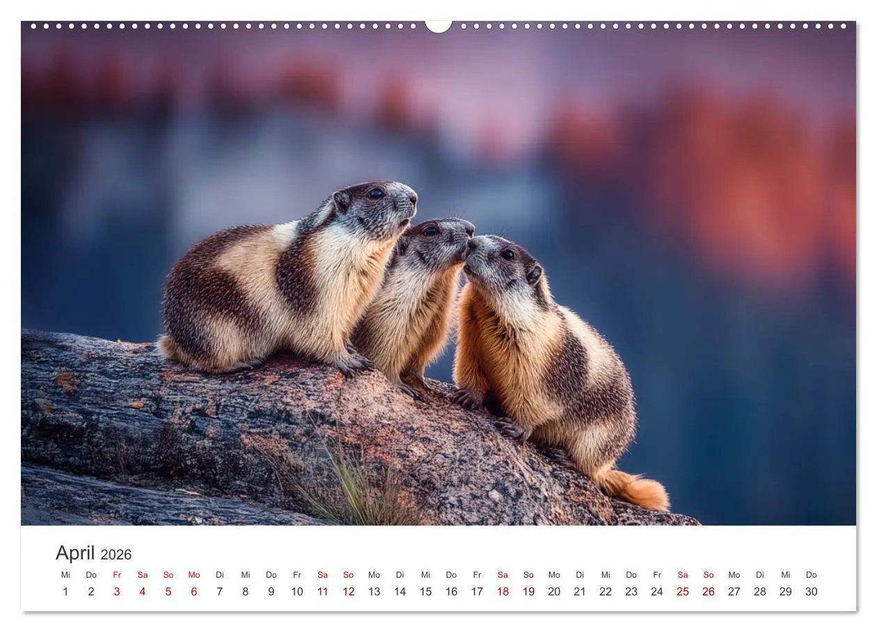 Bild: 9783516597394 | Alpenplüsch - Mit Murmeltieren durchs Jahr (Wandkalender 2026 DIN...