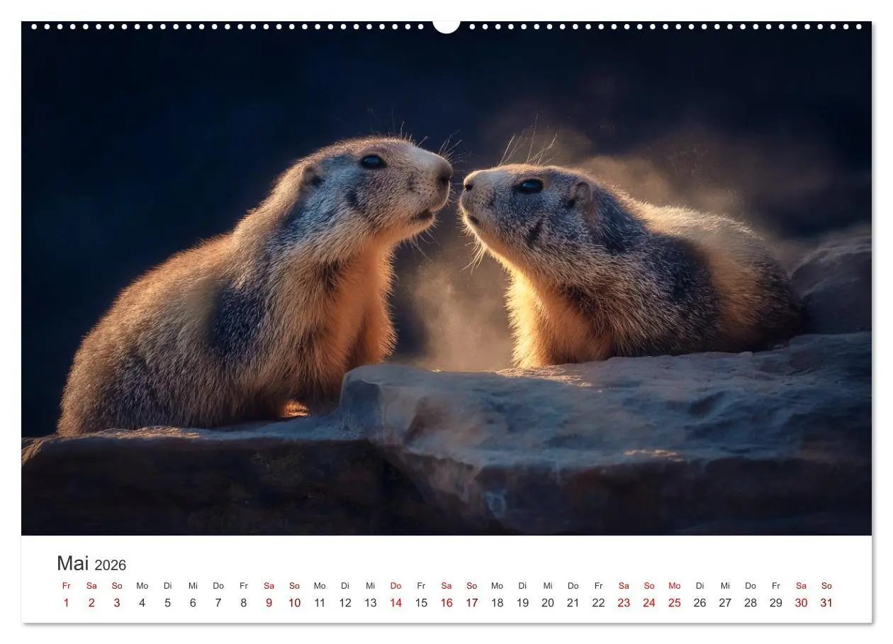 Bild: 9783516597394 | Alpenplüsch - Mit Murmeltieren durchs Jahr (Wandkalender 2026 DIN...