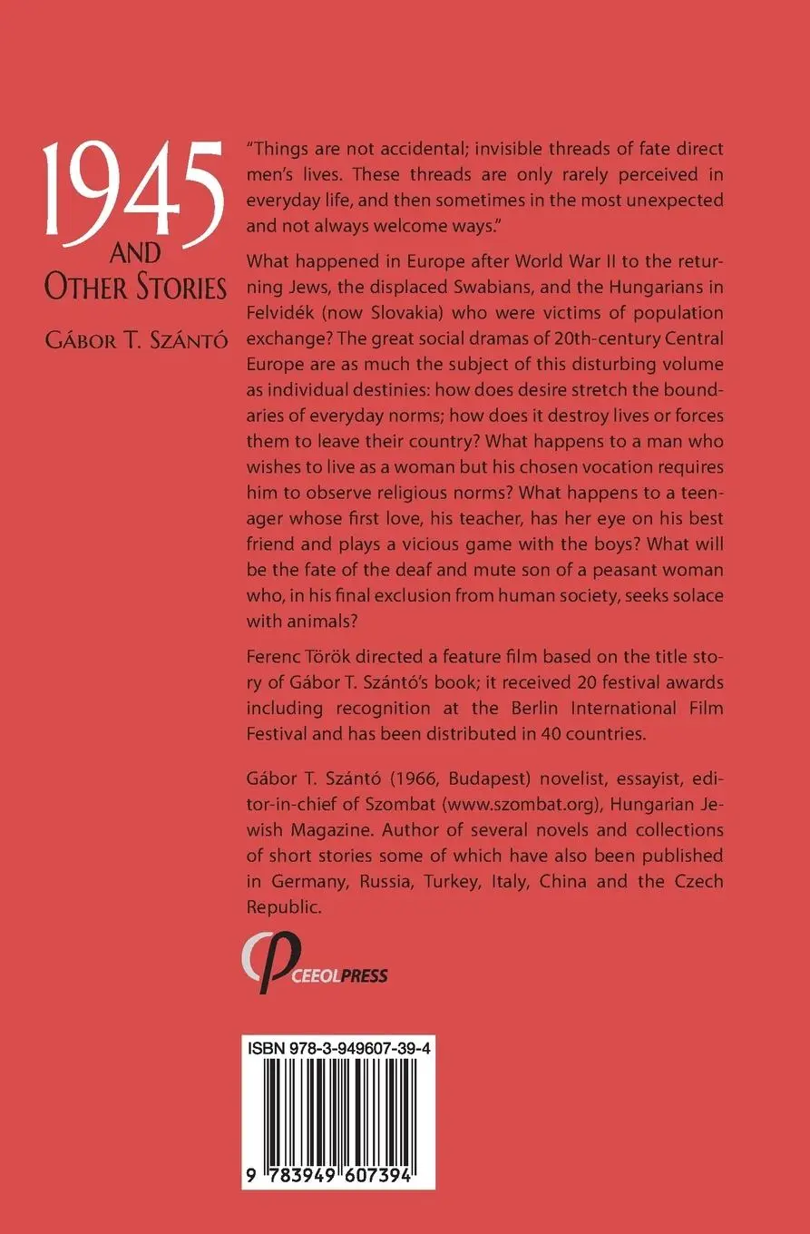 Rückseite: 9783949607394 | 1945 and Other Stories | Gábor T. Szántó | Taschenbuch | Englisch
