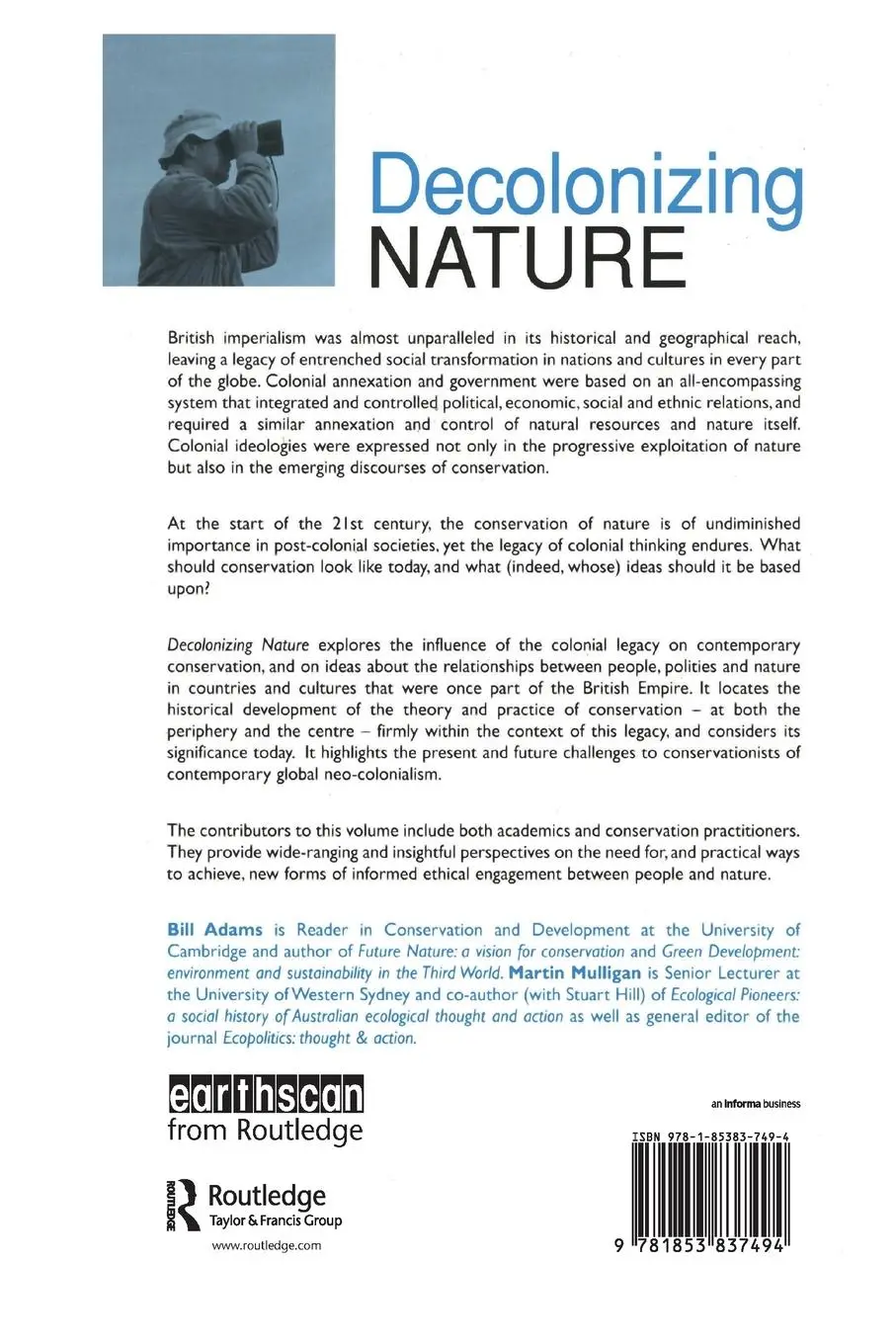 Rückseite: 9781853837494 | Decolonizing Nature | William Adams (u. a.) | Taschenbuch | Englisch