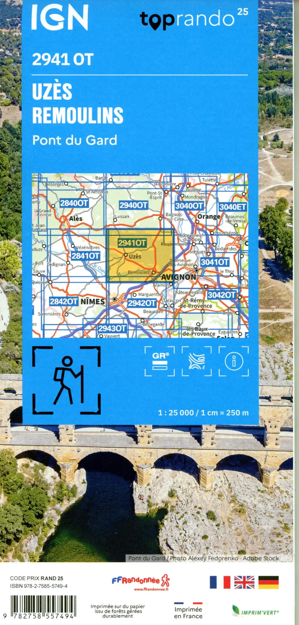 Bild: 9782758557494 | 2941OT Uzès Remoulins | 1:25000 | (Land-)Karte | Französisch | 2025