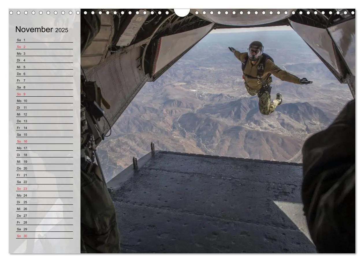 Bild: 9783435547494 | Fallschirmspringer. Absprung der U.S. Navy Seals (Wandkalender 2025...