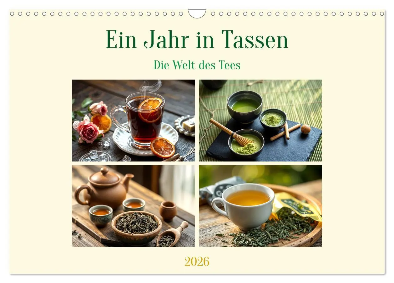Cover: 9783457327494 | Ein Jahr in Tassen - Die Welt des Tees (Wandkalender 2026 DIN A3...
