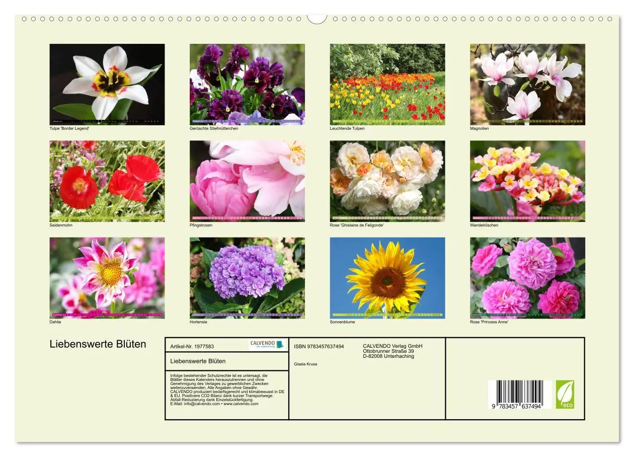 Bild: 9783457637494 | Liebenswerte Blüten (hochwertiger Premium Wandkalender 2026 DIN A2...