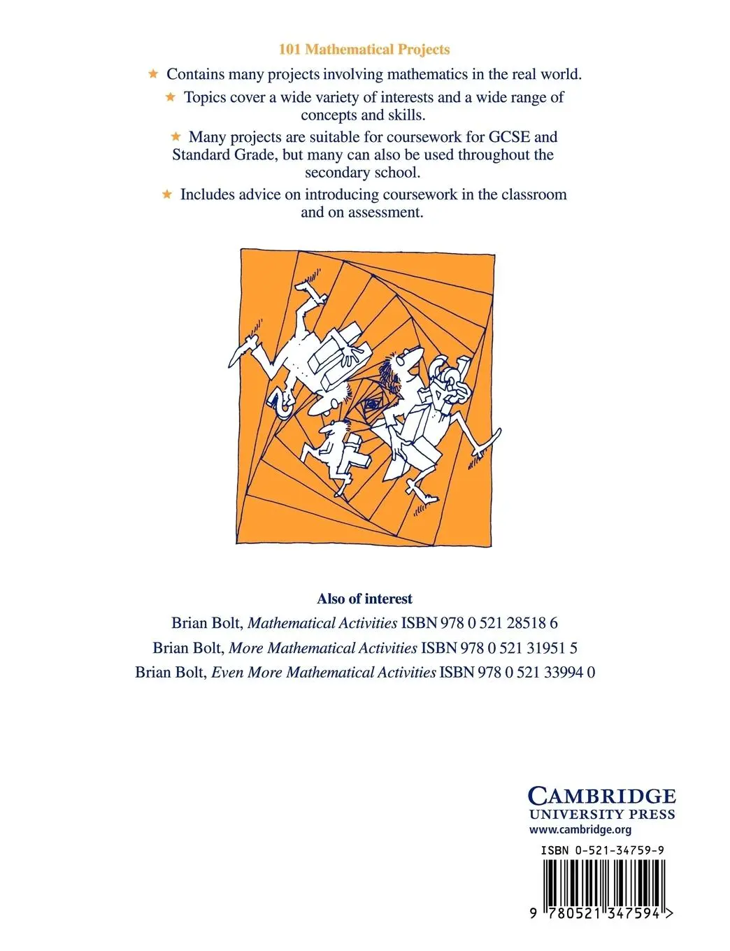 Rückseite: 9780521347594 | 101 Mathematical Projects | Brian Bolt (u. a.) | Taschenbuch | 1989