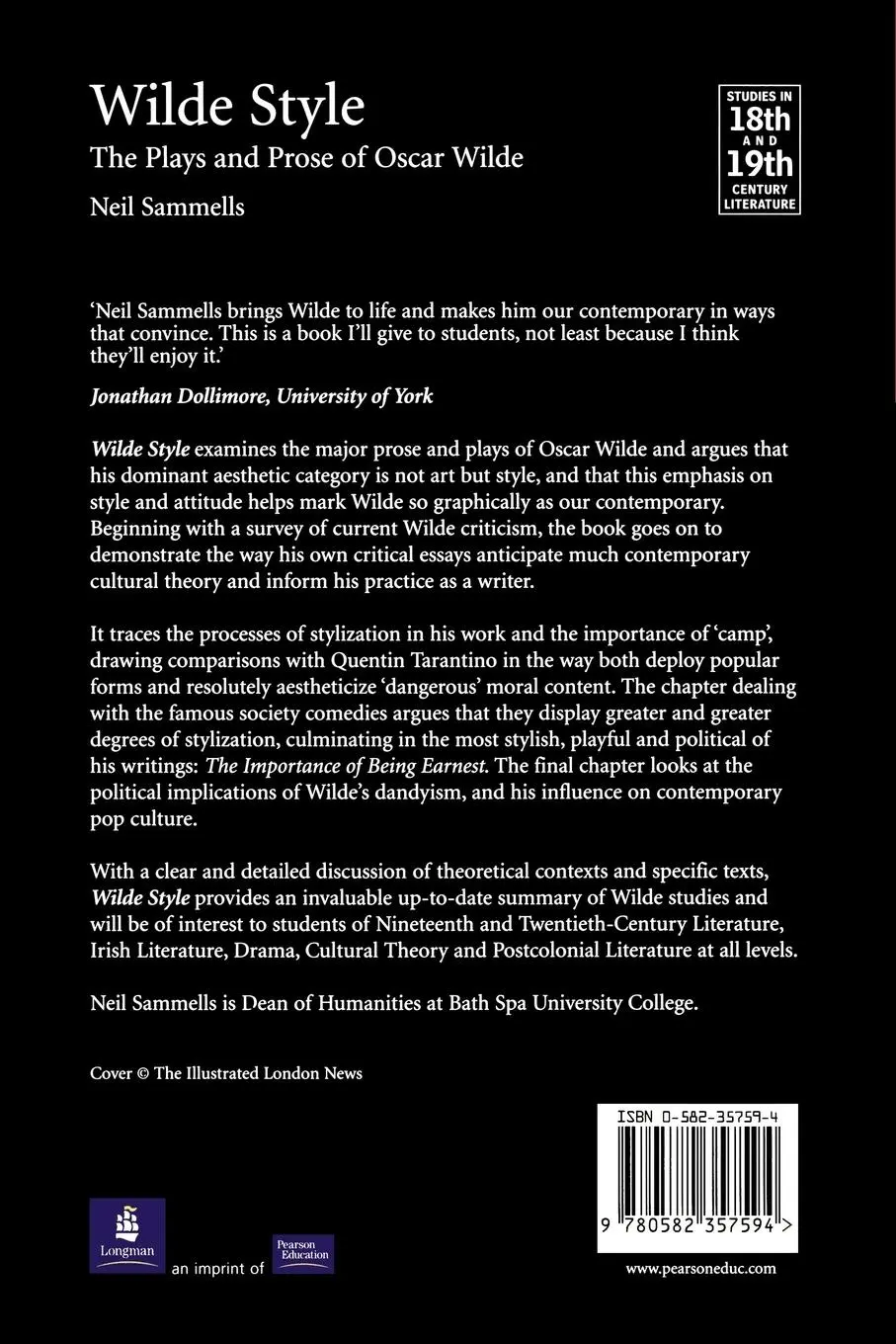 Rückseite: 9780582357594 | Wilde Style | The Plays and Prose of Oscar Wilde | Neil Sammells
