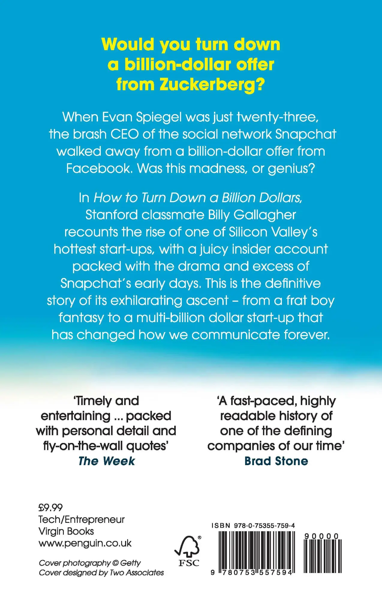 Rückseite: 9780753557594 | How to Turn Down a Billion Dollars | The Snapchat Story | Gallagher