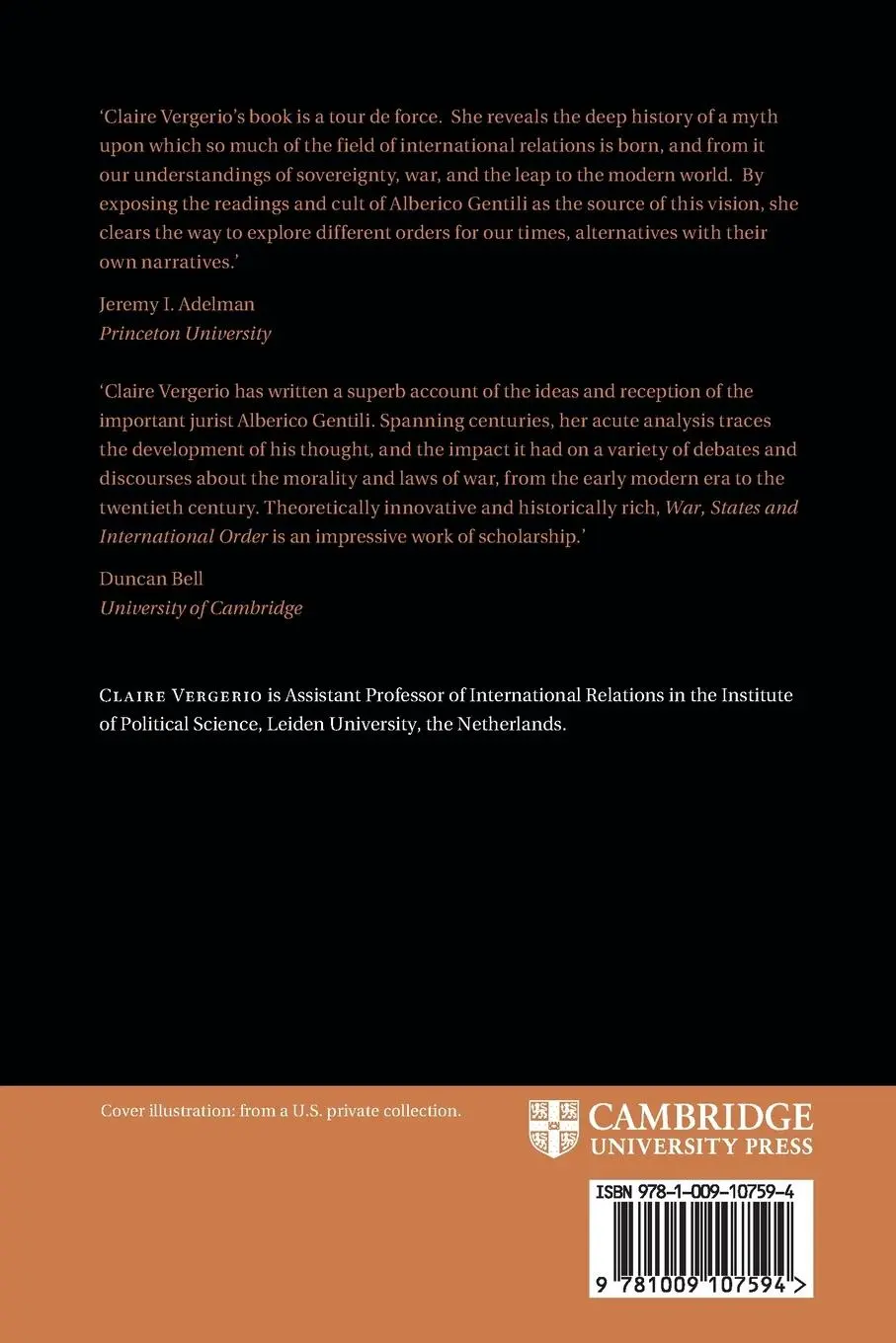 Rückseite: 9781009107594 | War, States, and International Order | Claire Vergerio | Taschenbuch