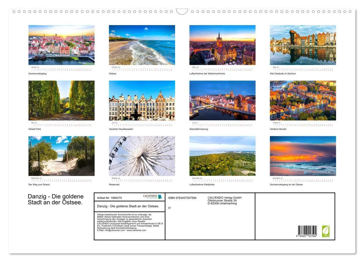 Bild: 9783457557594 | Danzig - Die goldene Stadt an der Ostsee. (Wandkalender 2026 DIN A2...