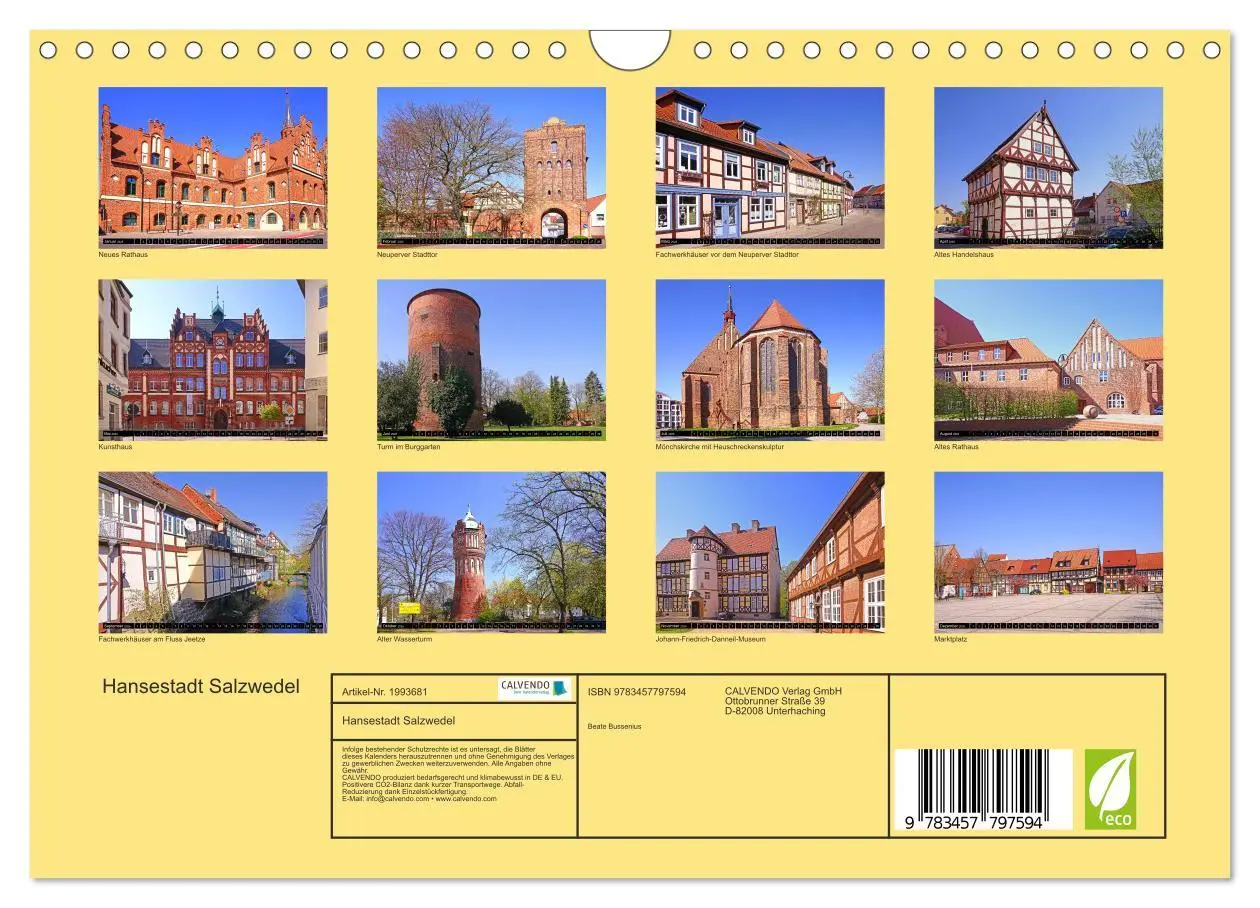 Bild: 9783457797594 | Hansestadt Salzwedel (Wandkalender 2026 DIN A4 quer), CALVENDO...