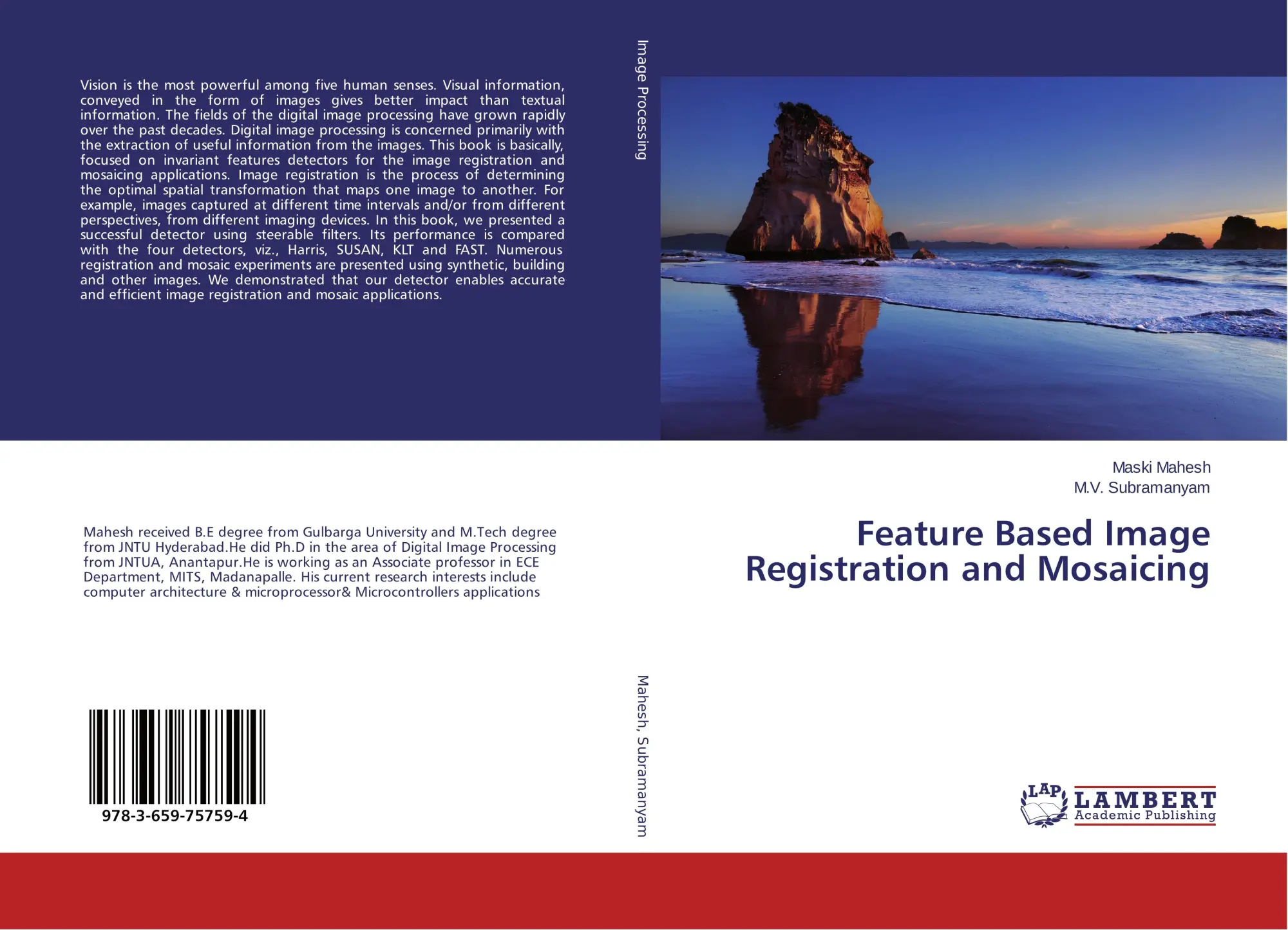 Cover: 9783659757594 | Feature Based Image Registration and Mosaicing | Maski Mahesh (u. a.)