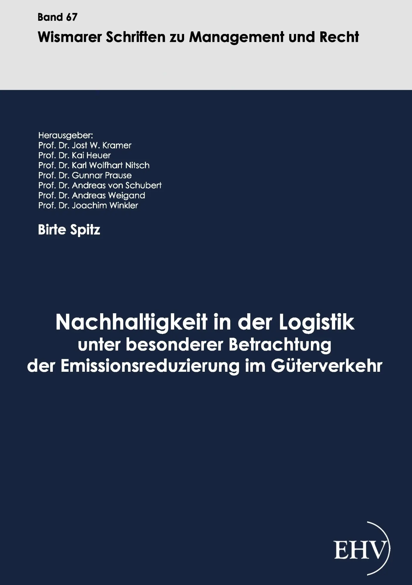 Cover: 9783867417594 | Nachhaltigkeit in der Logistik unter besonderer Betrachtung der...