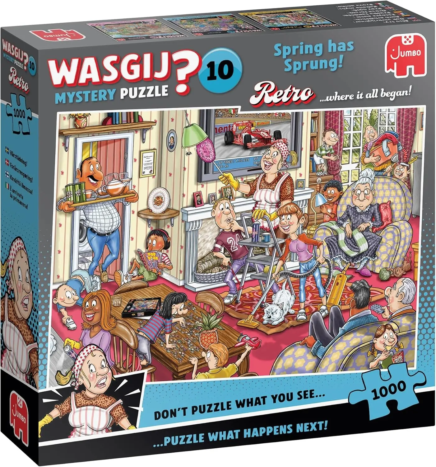 Cover: 8721017607694 | Wasgij Retro Mystery 10 - Endlich Frühling - Puzzle 1000 Teile | Spiel