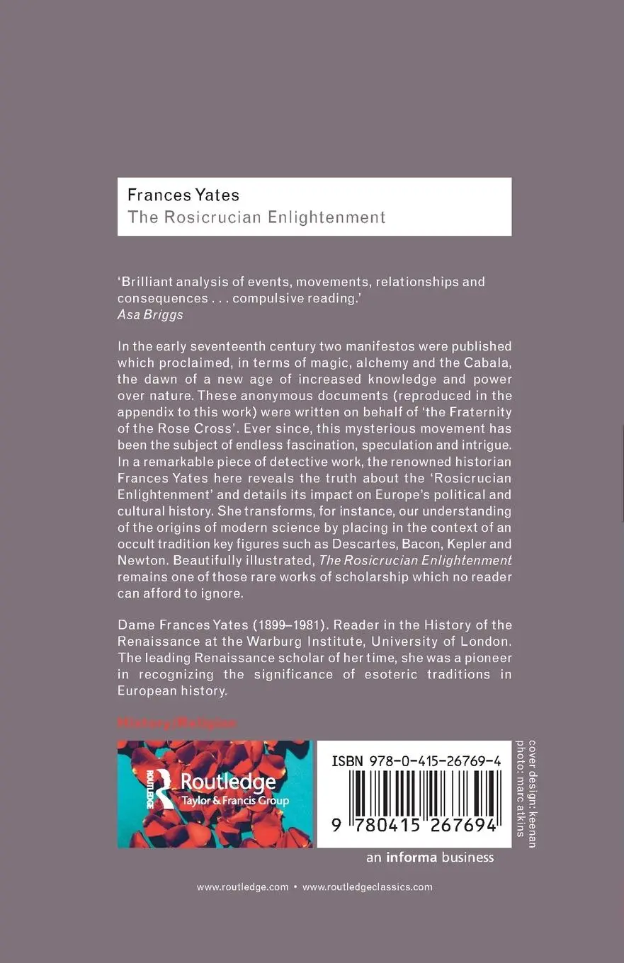 Rückseite: 9780415267694 | The Rosicrucian Enlightenment | Frances Yates | Taschenbuch | Englisch