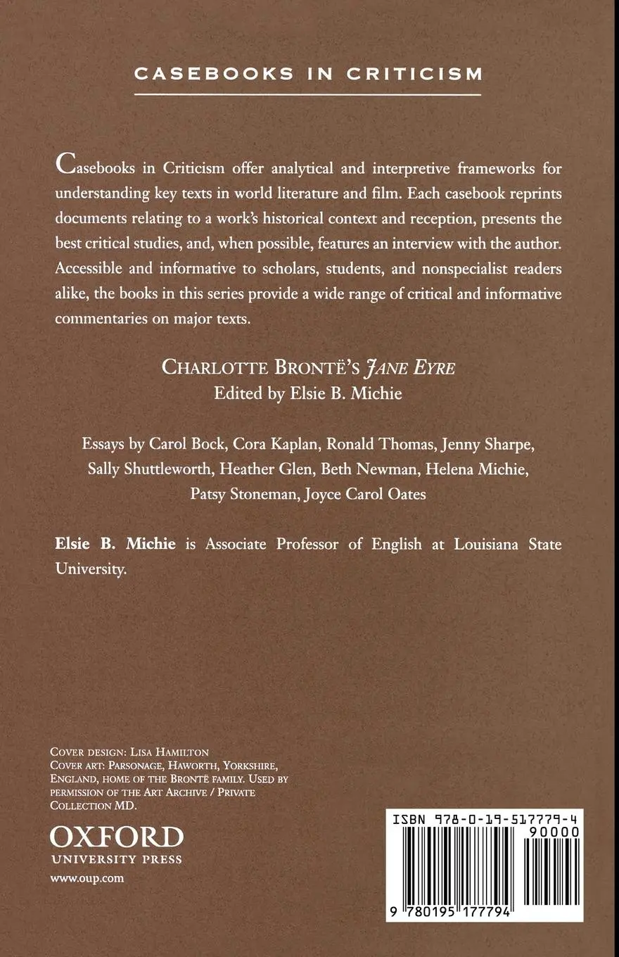 Rückseite: 9780195177794 | Charlotte Bronte's Jane Eyre | Elsie Michie | Taschenbuch | Englisch