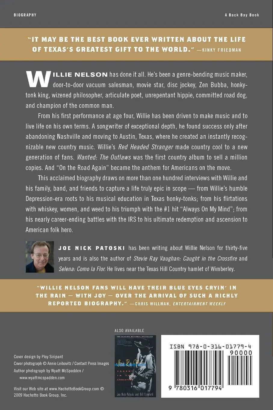 Rückseite: 9780316017794 | Willie Nelson | An Epic Life | Joe Nick Patoski | Taschenbuch | 2009