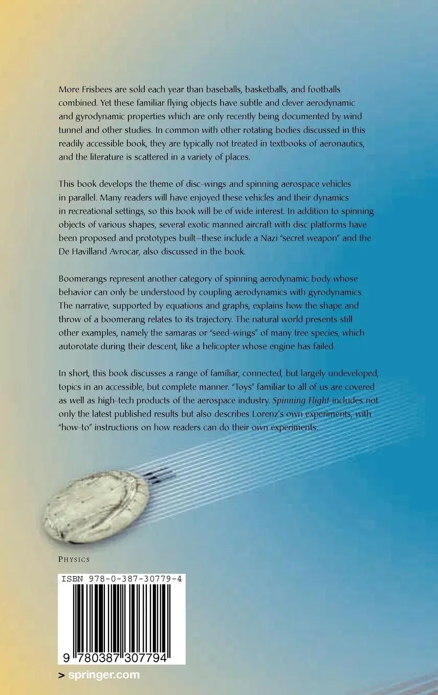 Rückseite: 9780387307794 | Spinning Flight | Ralph D. Lorenz | Buch | xxii | Englisch | 2006