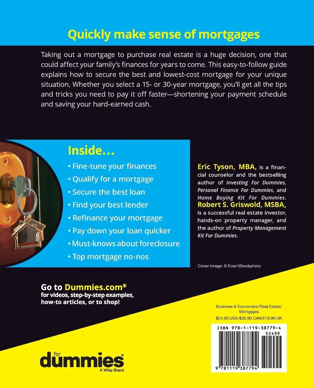 Rückseite: 9781119387794 | Mortgage Management for Dummies | Eric Tyson (u. a.) | Taschenbuch