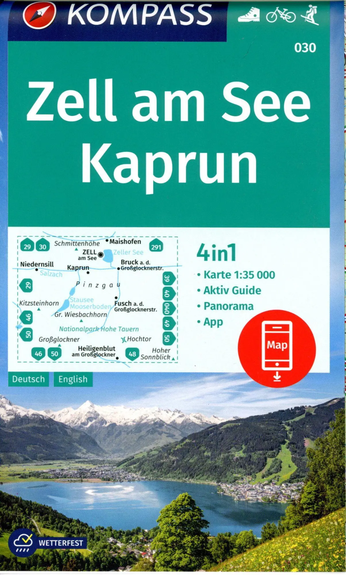 Cover: 9783991217794 | KOMPASS Wanderkarte 030 Zell am See, Kaprun 1:35.000 | (Land-)Karte