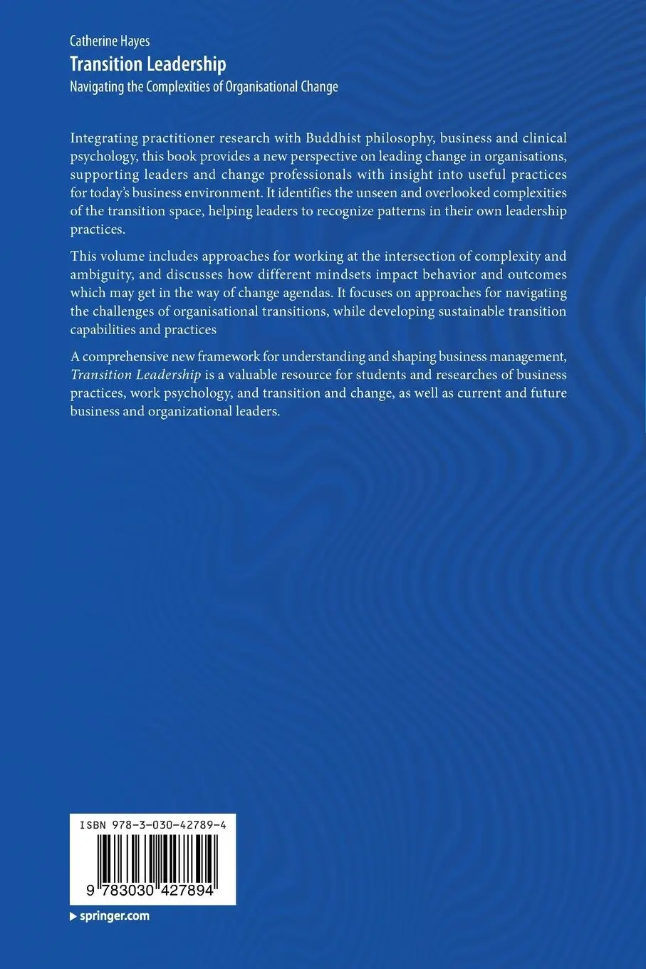 Rückseite: 9783030427894 | Transition Leadership | Catherine Hayes | Taschenbuch | xxix | 2021