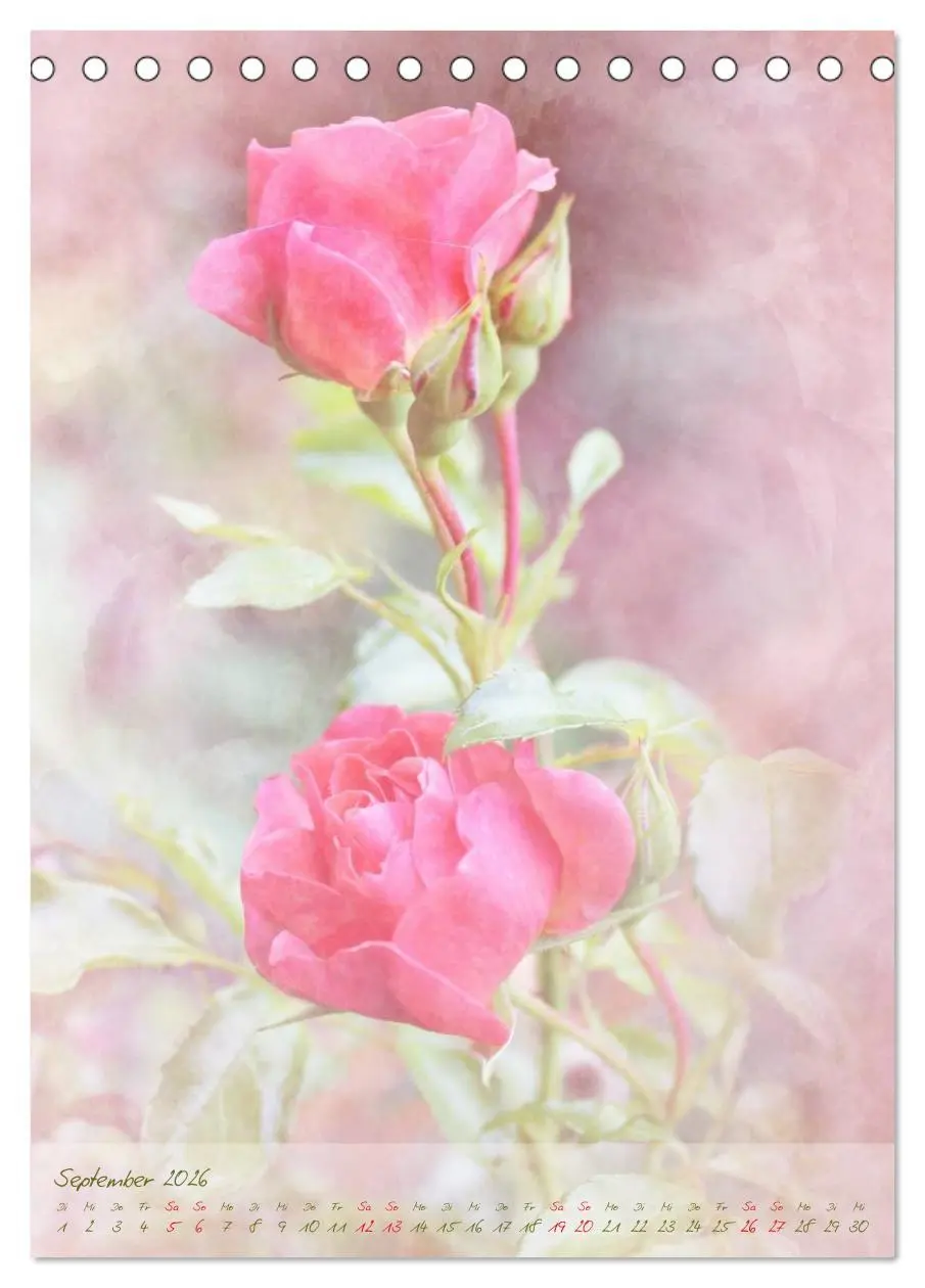 Bild: 9783516477894 | Vintage Flowers (Tischkalender 2026 DIN A5 hoch), CALVENDO...