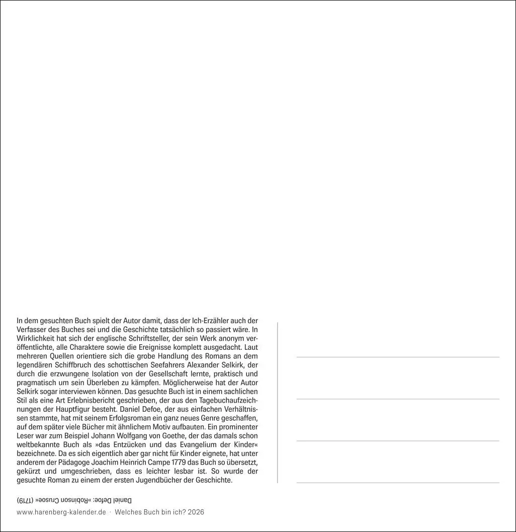 Bild: 9783840037894 | Welches Buch bin ich? Premium-Postkartenkalender 2026 -...