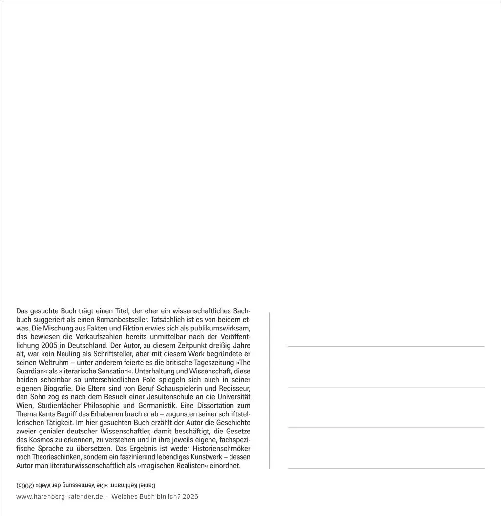 Bild: 9783840037894 | Welches Buch bin ich? Premium-Postkartenkalender 2026 -...