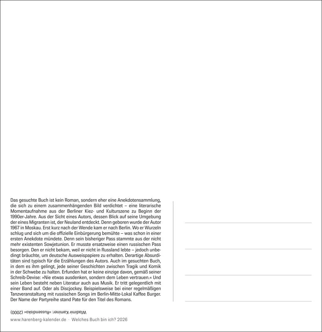 Bild: 9783840037894 | Welches Buch bin ich? Premium-Postkartenkalender 2026 -...