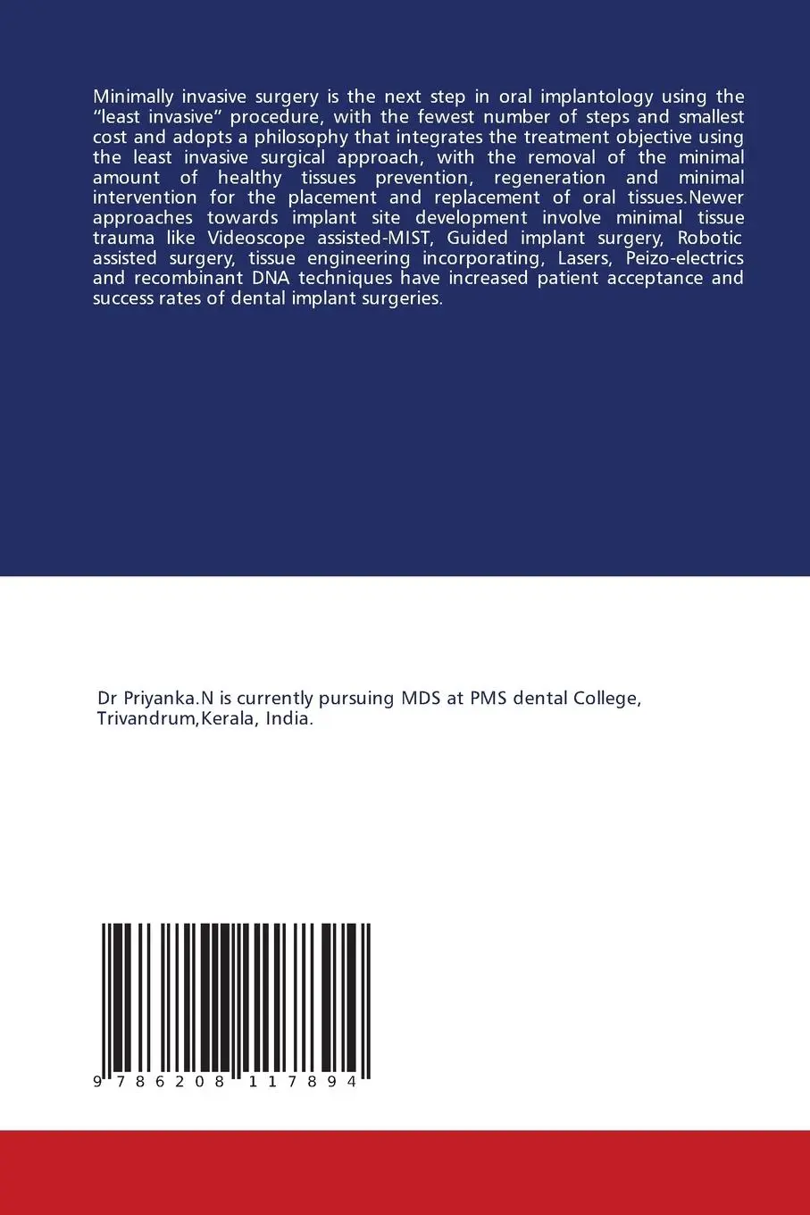Rückseite: 9786208117894 | MINIMALLY INVASIVE TECHNIQUES IN DENTAL IMPLANT SURGERY | N (u. a.)