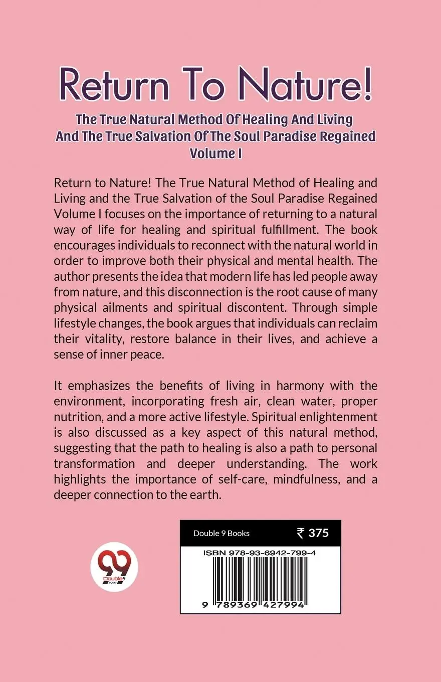 Rückseite: 9789369427994 | Return To Nature! The True Natural Method Of Healing And Living And...