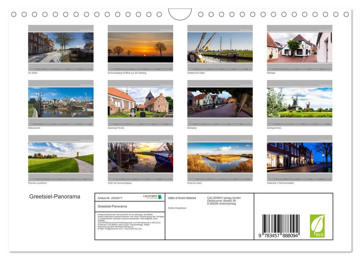 Bild: 9783457888094 | Greetsiel-Panorama (Wandkalender 2026 DIN A4 quer), CALVENDO...