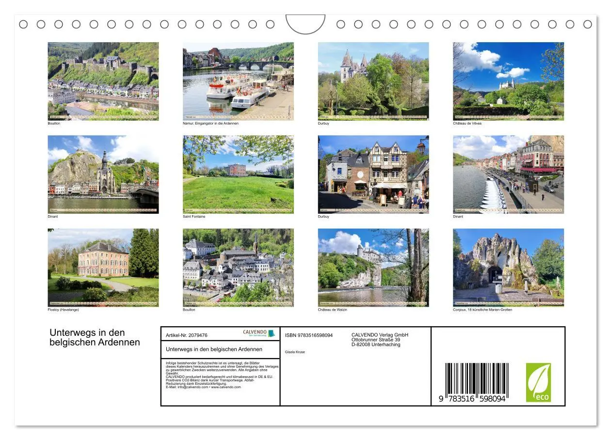 Bild: 9783516598094 | Unterwegs in den belgischen Ardennen (Wandkalender 2026 DIN A4...